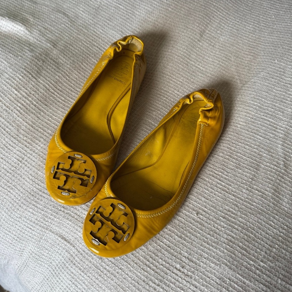 Tory Burch Yellow Ballet Flats - Size 7